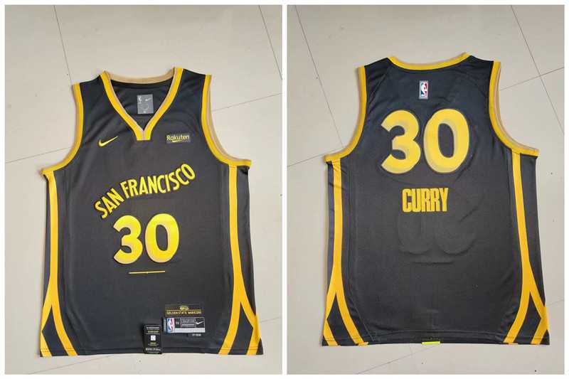 Warriors 30 Stephen Curry Black Nike 2023-24 City Edition Swingman Jersey->->NBA Jersey